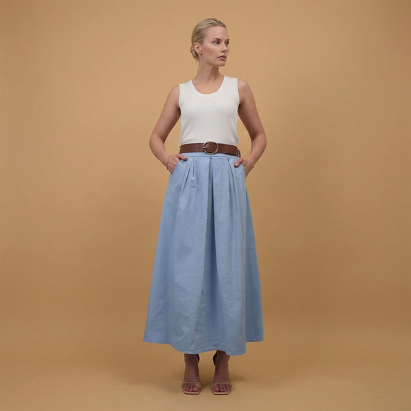 Jupe longue évasée taille haute TDM19323-6