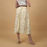 Floral midi skirt with included belt TDM52123-67