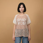 Charger l'image dans la galerie, T-shirt en dentelle bicolore Only You BCG03208