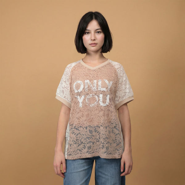 Only You Two-Tone Lace T-Shirt BCG03208