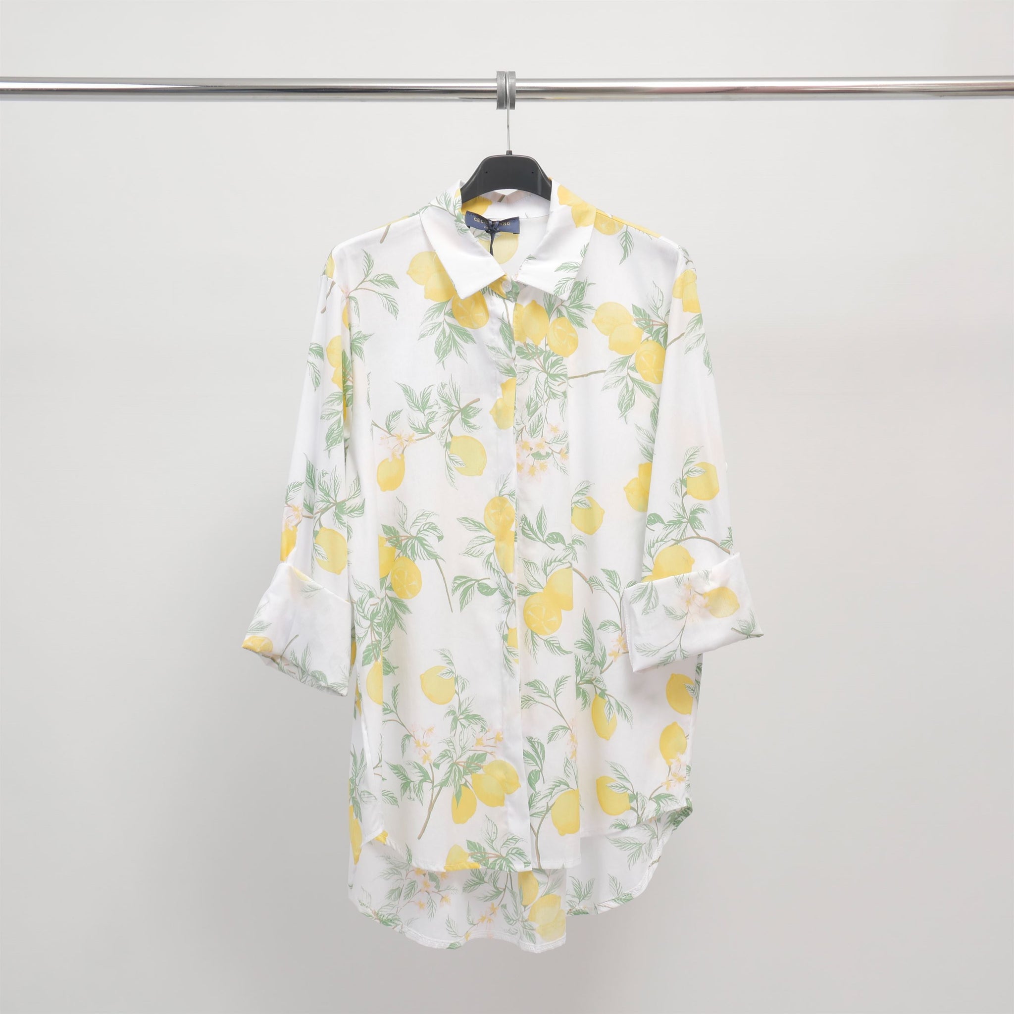 Chemise imprimé citron manches longues TDM50320-48