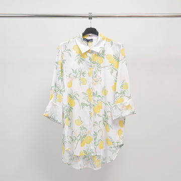 Chemise imprimé citron manches longues TDM50320-48
