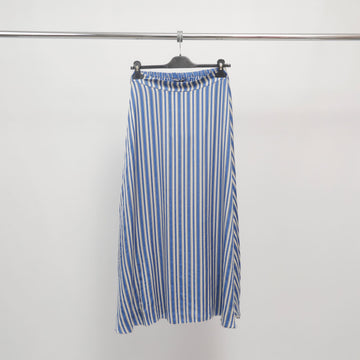 Jupe longue à rayures multicolores en viscose TDM31919-23