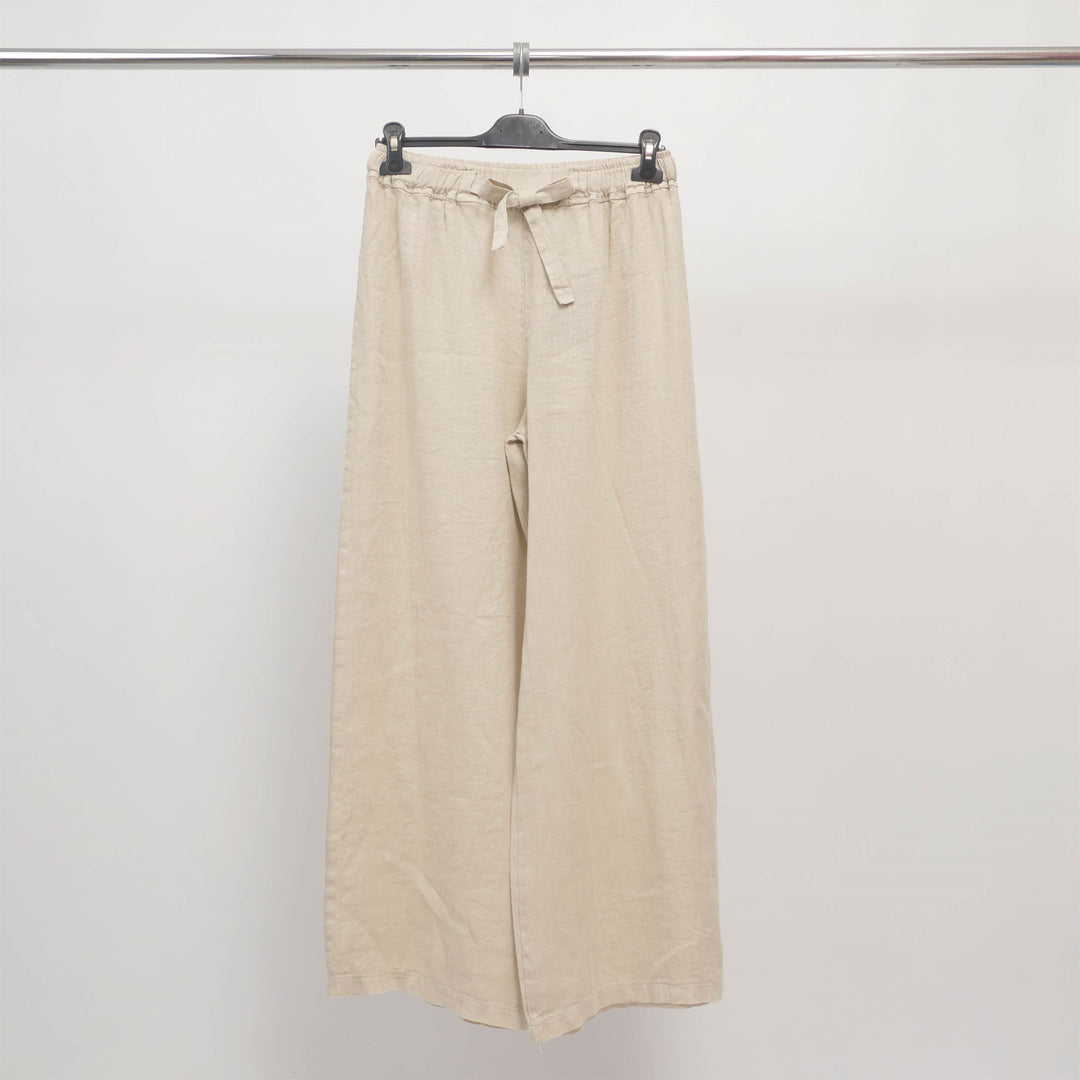 Wide natural linen pants TDM23825