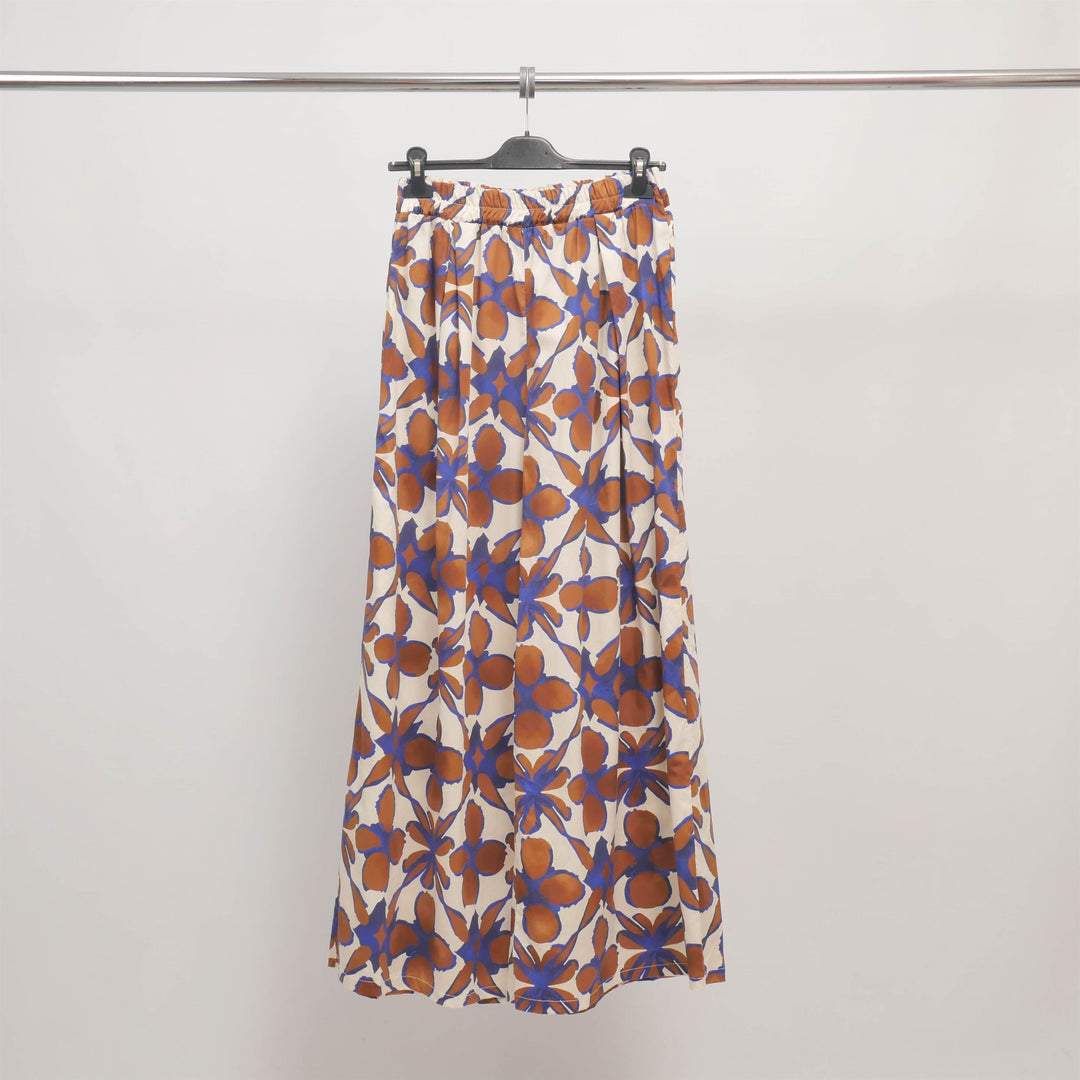 Wide-leg floral print trousers with elasticated waist TDM19123-6