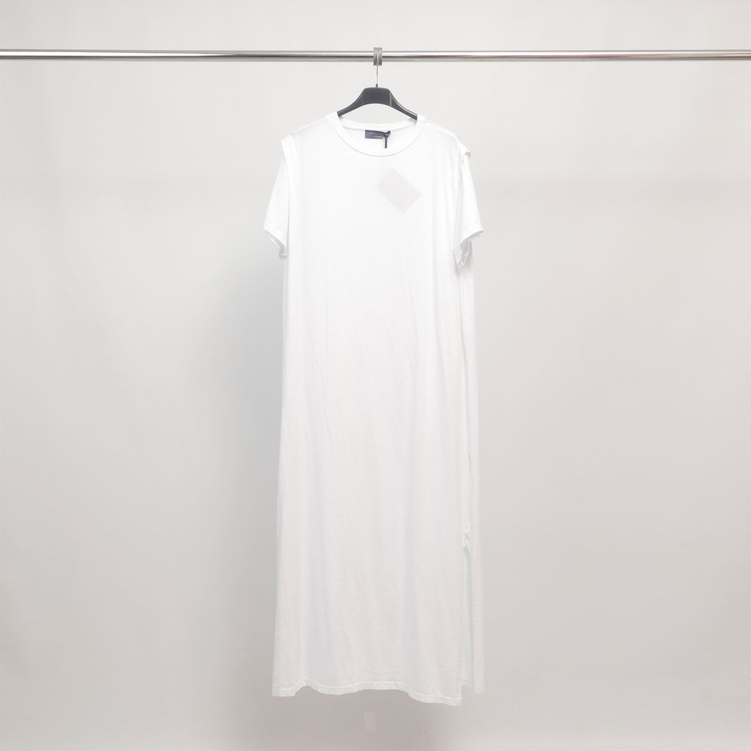 Robe t-shirt longue fendue en jersey doux - TDM20524-3