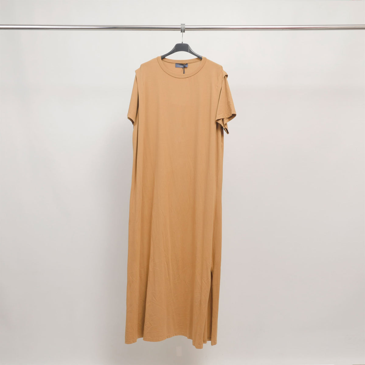 Robe t shirt longue fendue en jersey doux   tdm20524 3