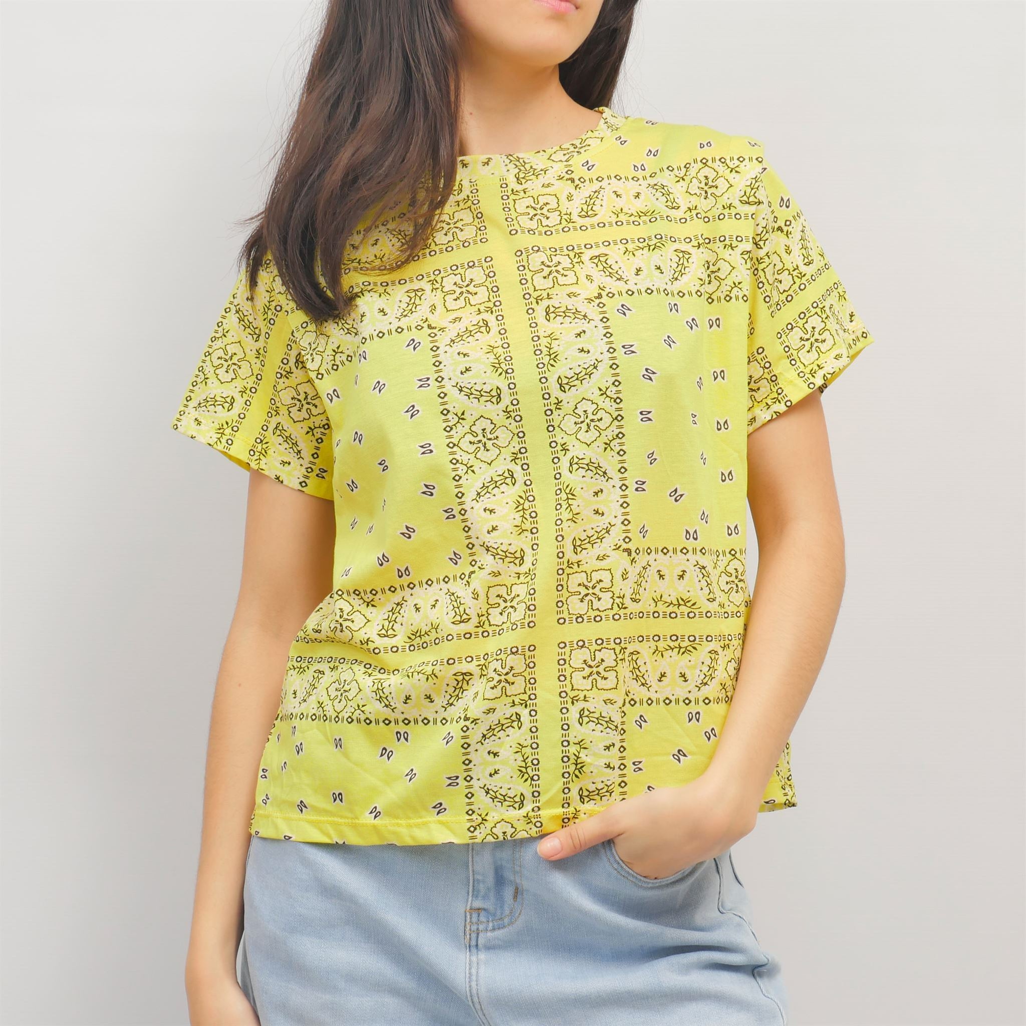 T-shirt imprimé bandana col rond TDM12124-9