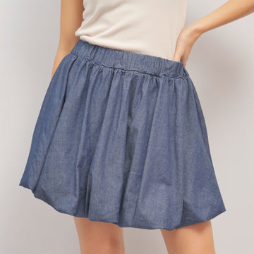 Jupe courte boule en denim léger - TDM10925