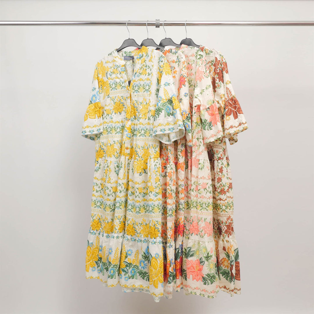 Robe longue broderie anglaise fleurie – KD5021CO