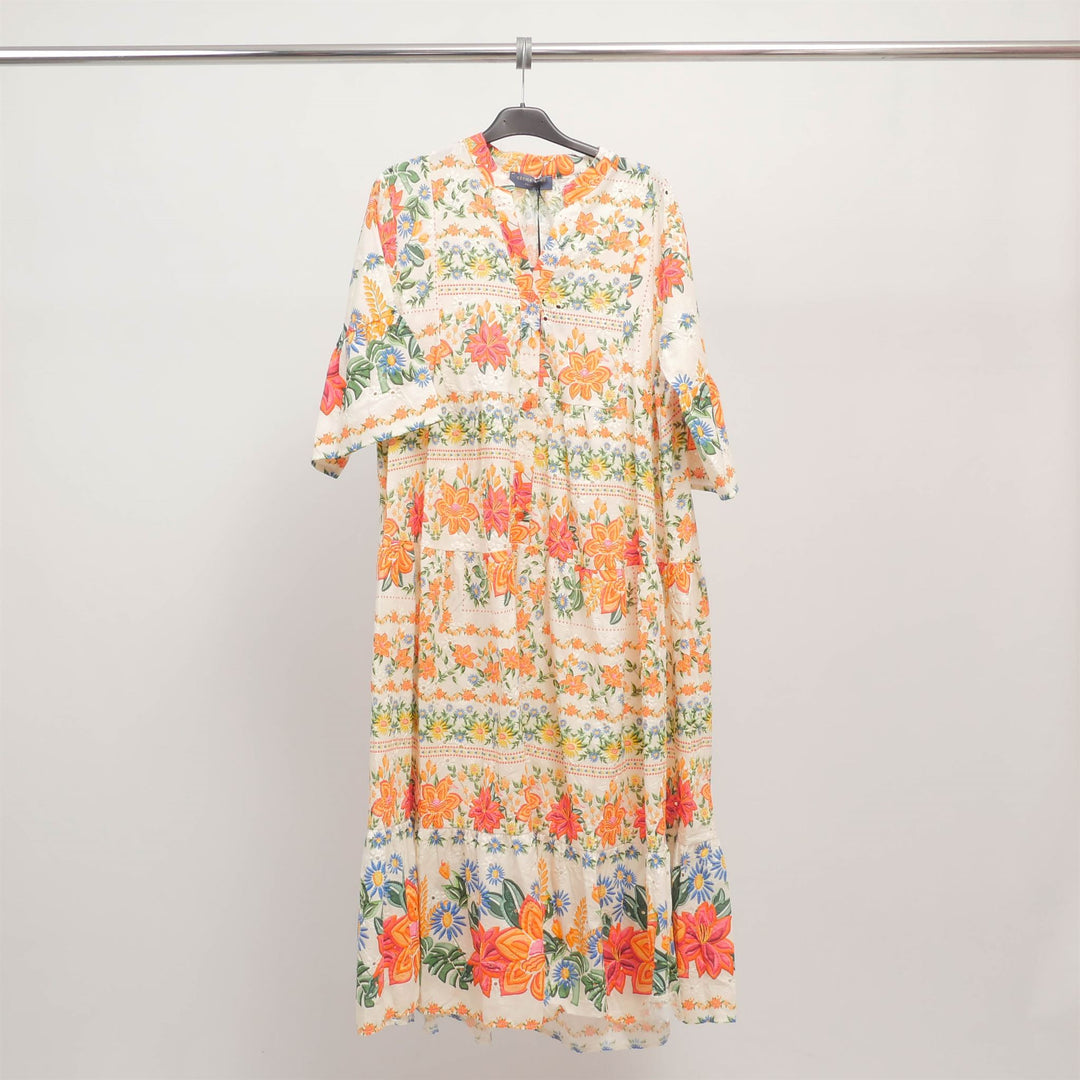 Robe longue broderie anglaise fleurie – KD5021CO