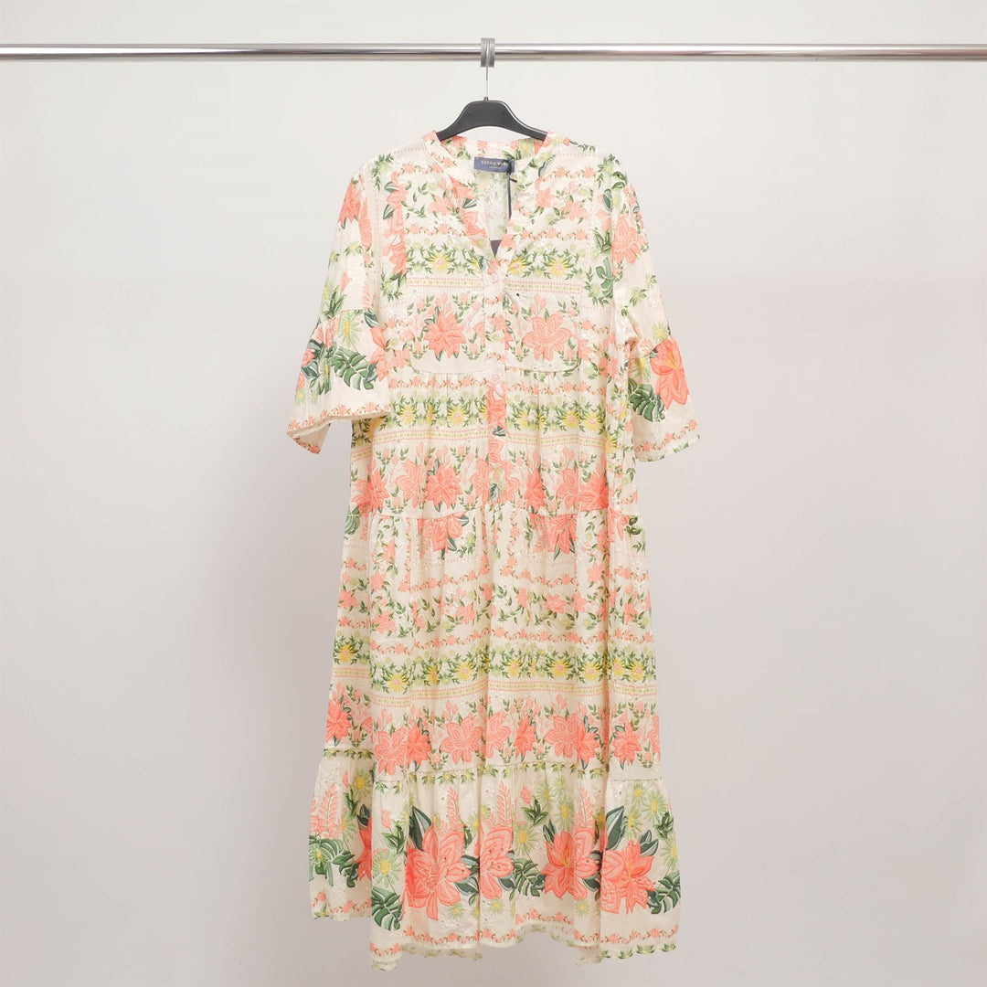 Robe longue broderie anglaise fleurie – KD5021CO