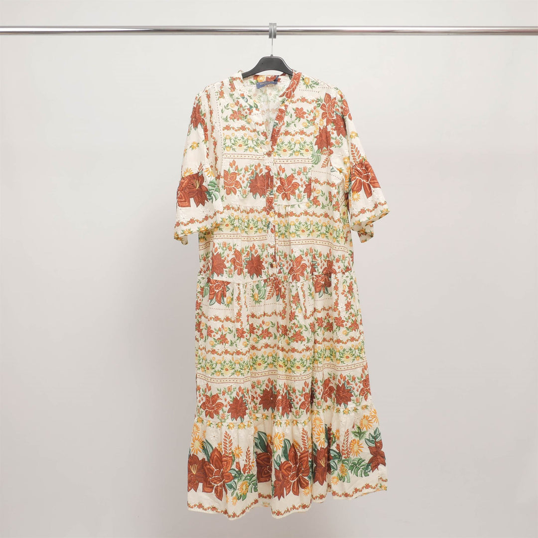 Robe longue broderie anglaise fleurie – KD5021CO