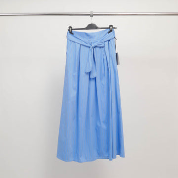 Jupe longue rayée ceinturée en coton – TDM36125-3