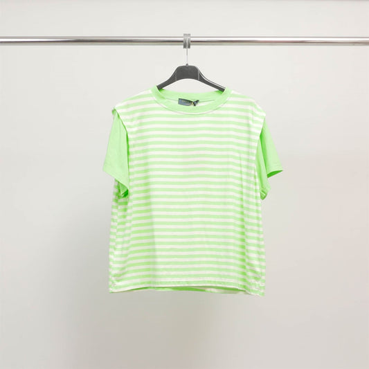 T-shirt rayé multicolore en coton stretch – TDM12124-11