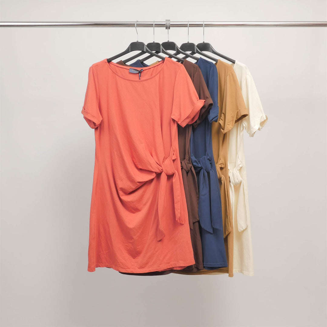 Robe en jersey nouée à la taille – TDM31125