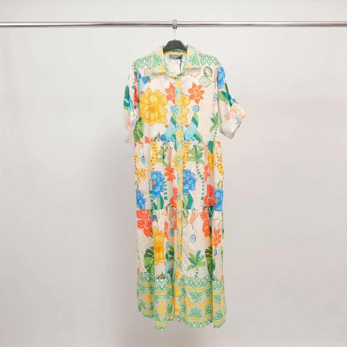 Robe longue chemisier broderie anglaise imprimée – kd8369co