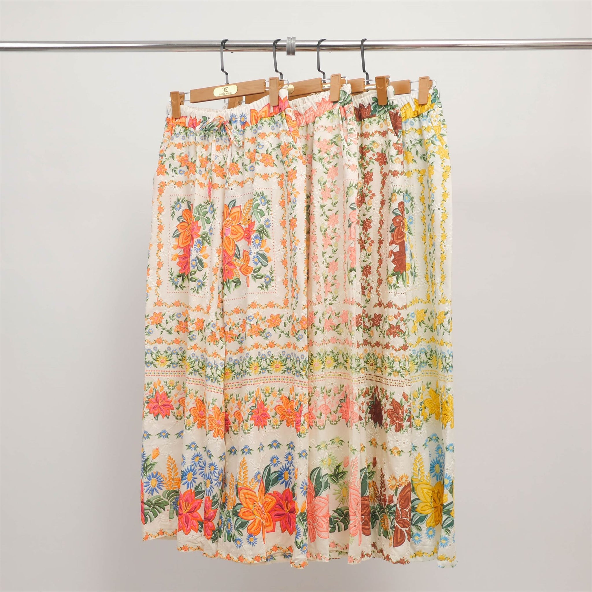 Pantalon large imprimé fleuri en coton – KD6637CO-21
