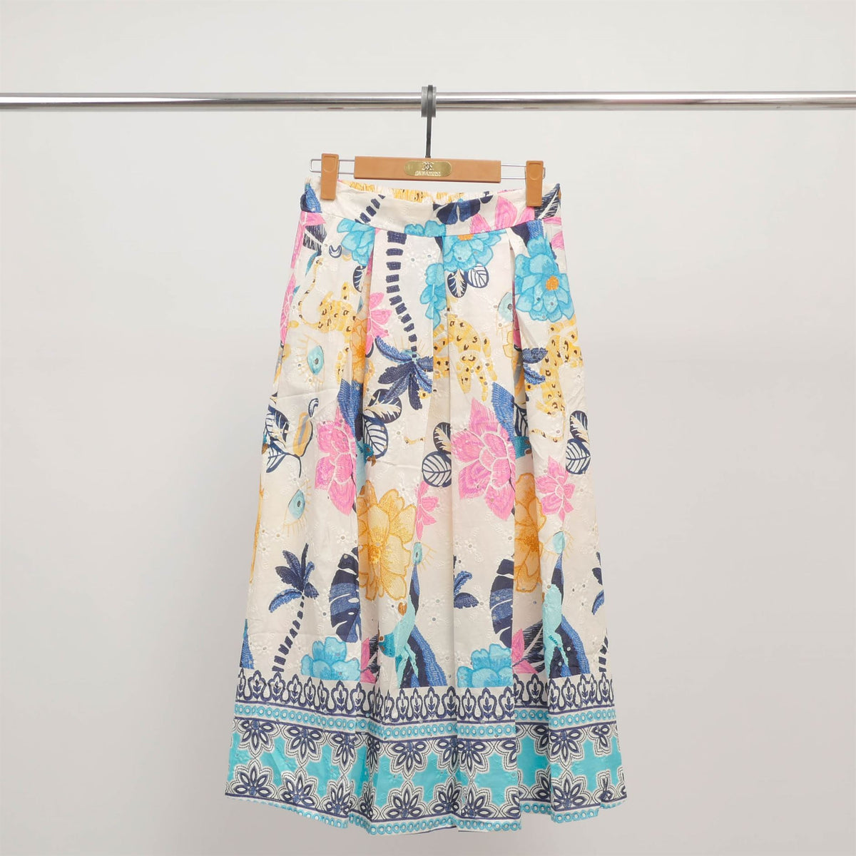 Printed eyelet midi skirt – kd9090co 3