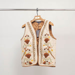 Load image into Gallery viewer, Multicolor embroidered quilted vest KD8918
