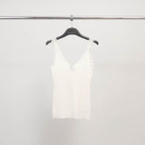 Stretch lace V-neck tank top SVD8002