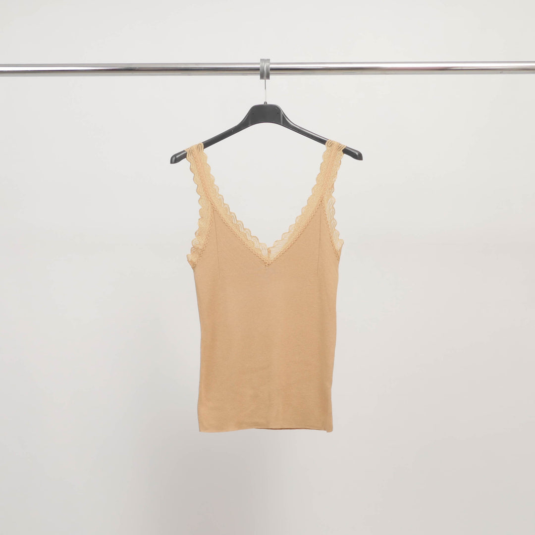 Stretch lace V-neck tank top SVD8002