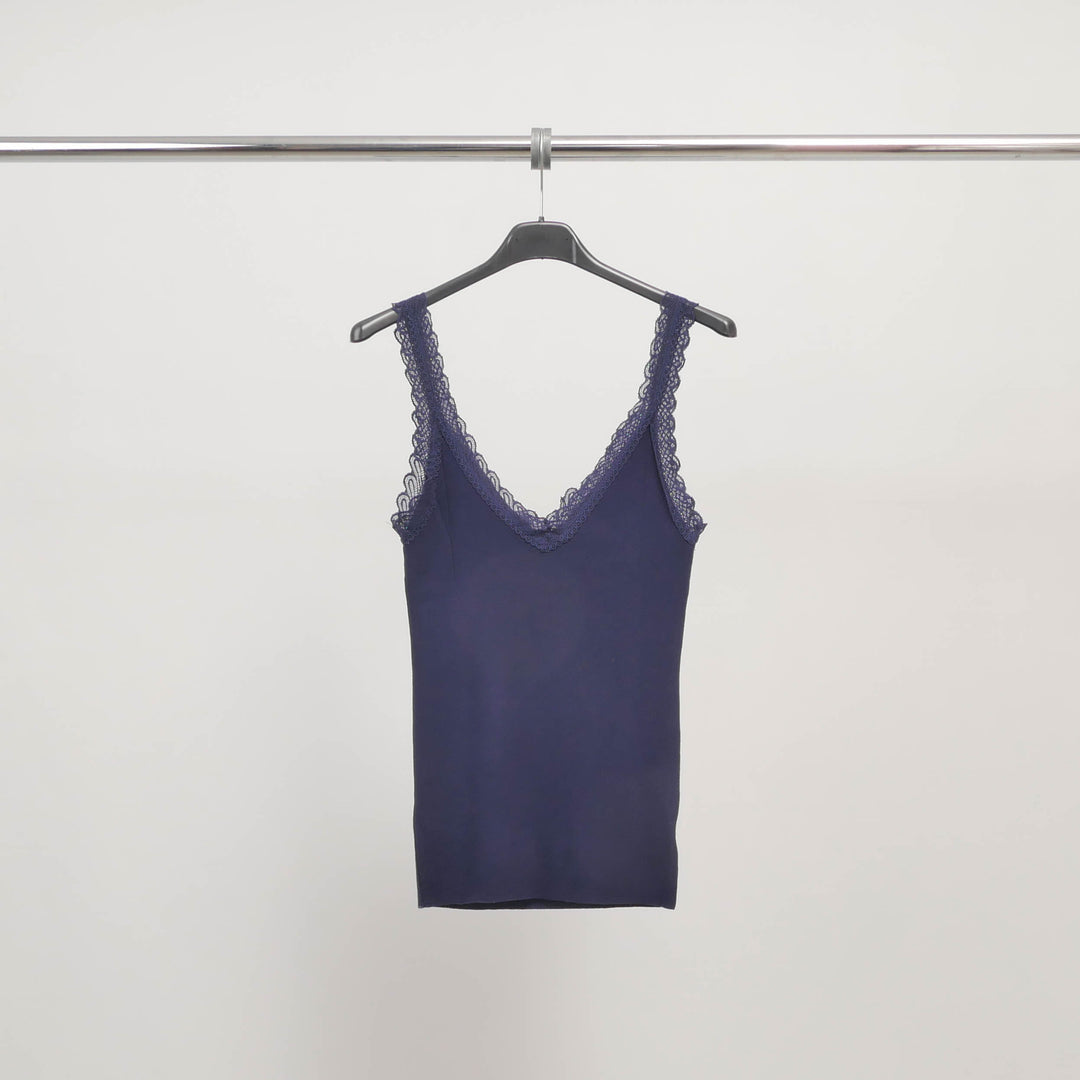 Stretch lace V-neck tank top SVD8002