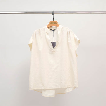 Tunique col mao en coton texturé – DB51602-2