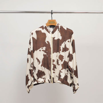 Veste imprimé vache en satin fluide – KD8772VS