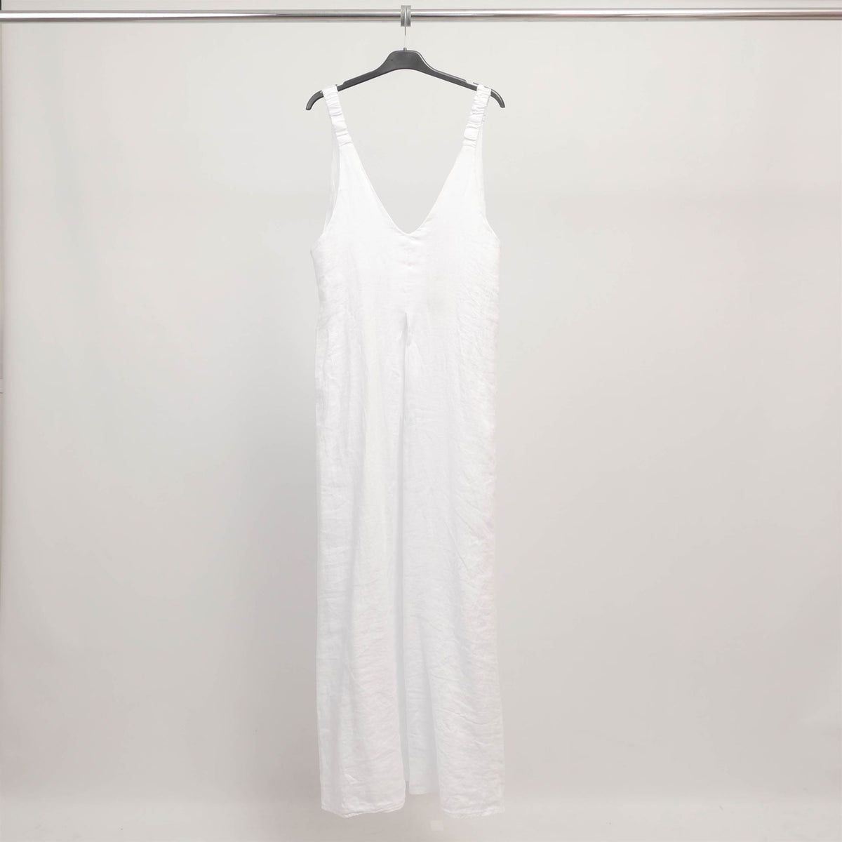 Long linen dress with wide straps – mj95009