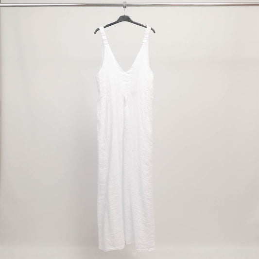 Robe longue en lin à larges bretelles – MJ95009