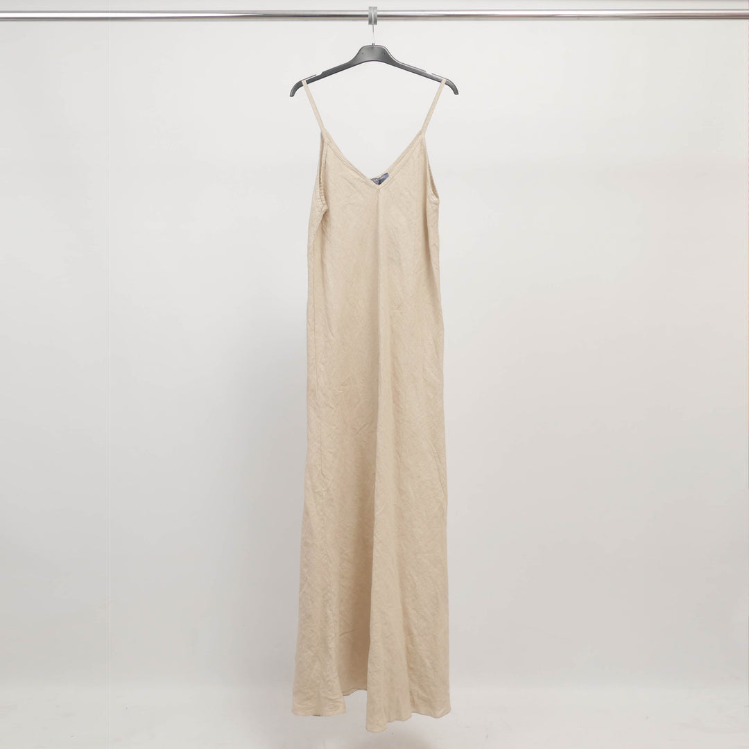 Robe longue en lin à fines bretelles TDM35225