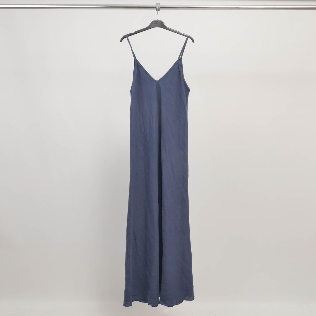 Robe longue en lin à fines bretelles TDM35225