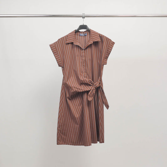 Robe chemise rayée ceinturée TDM36825