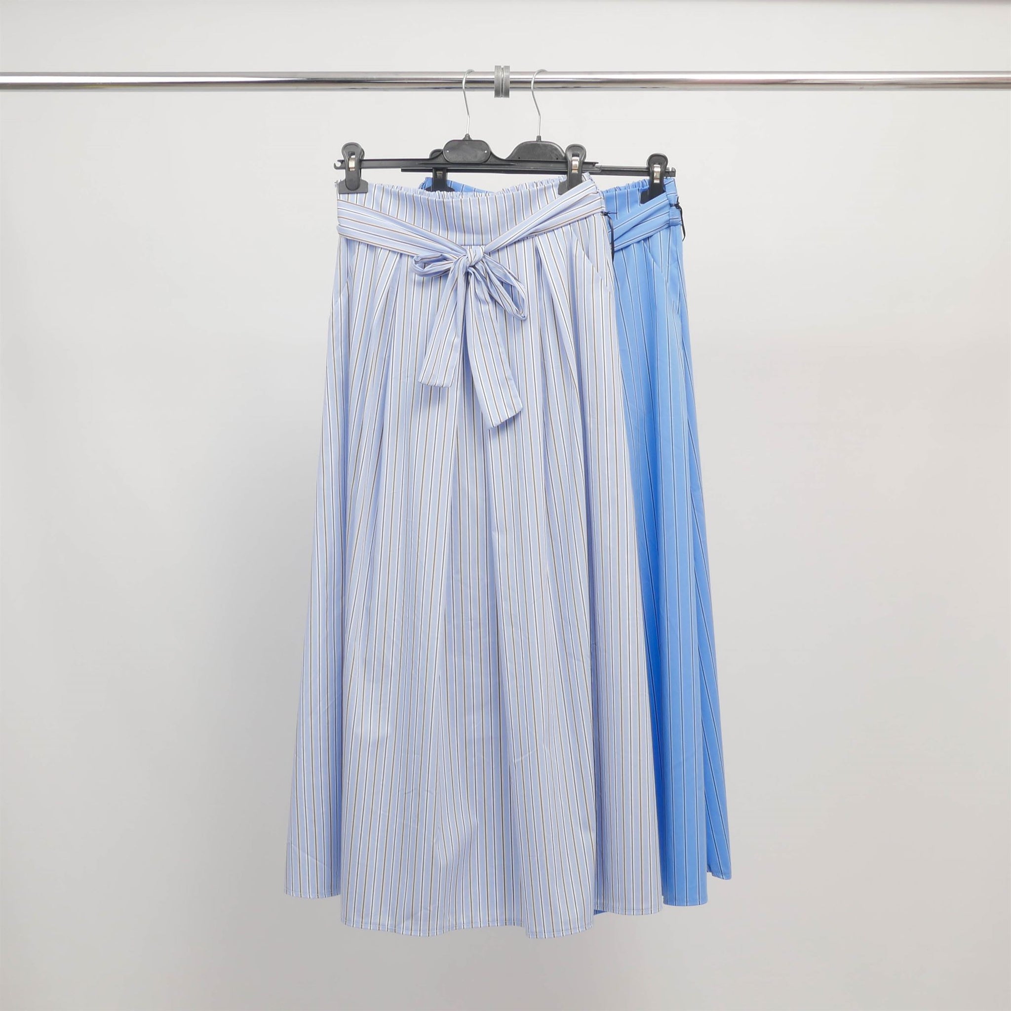 Jupe midi à rayures et ceinture nouée  TDM36125-6