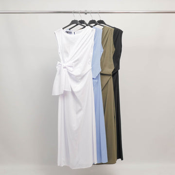 Robe longue sans manches à nœud latéral  TDM27125
