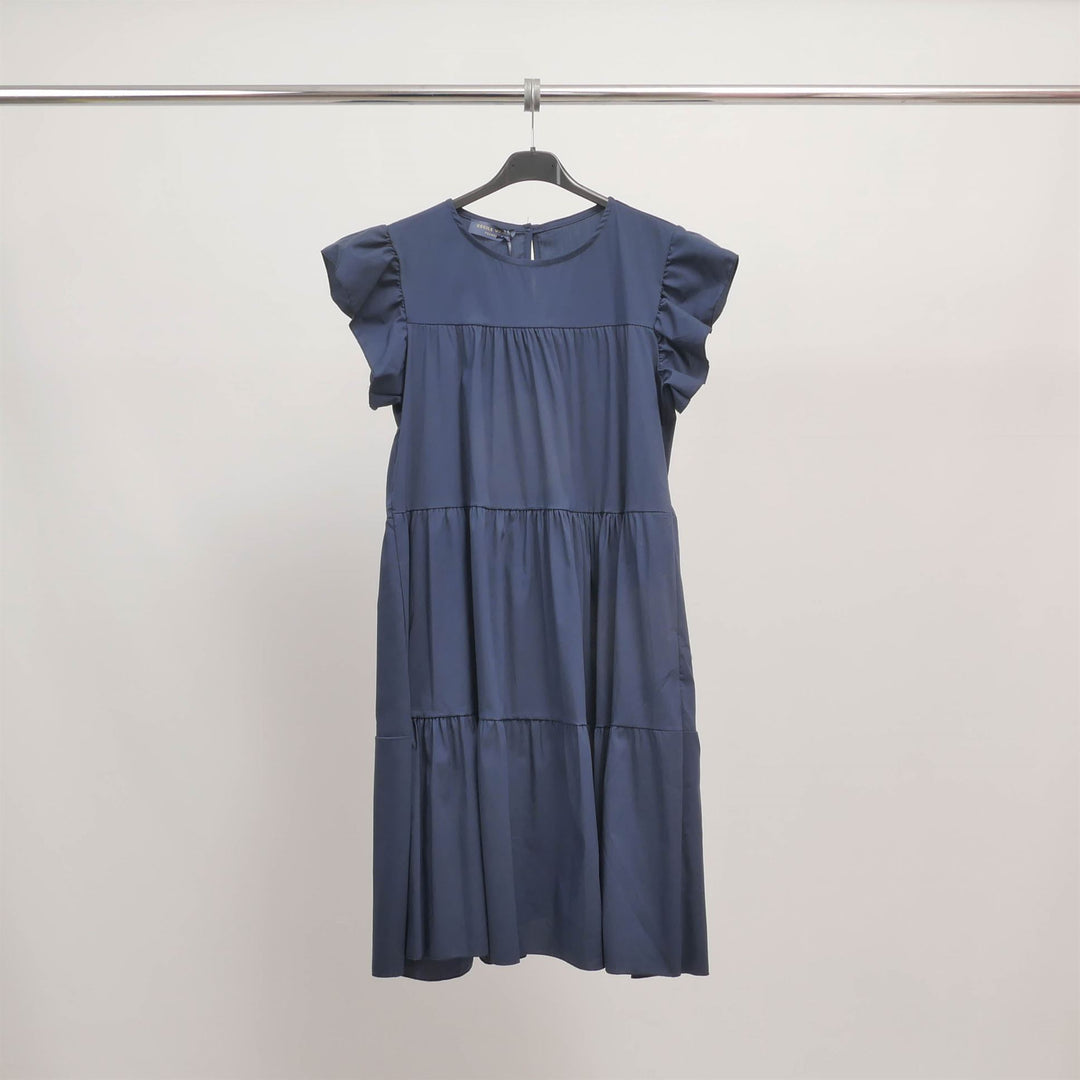 Robe à volants manches papillon en coton léger  TDM39925