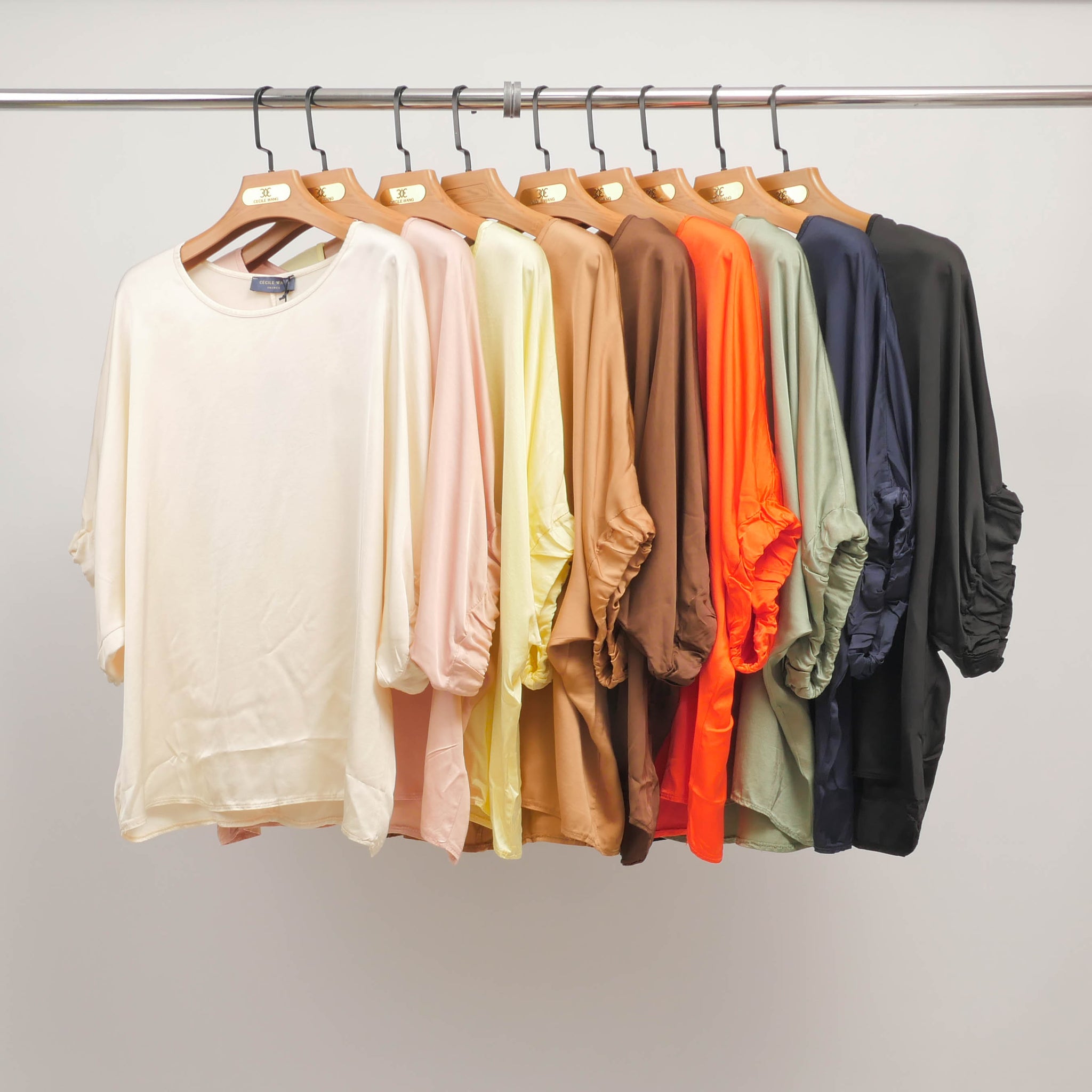 Tunique ample manches froncées en viscose  DB14270VS