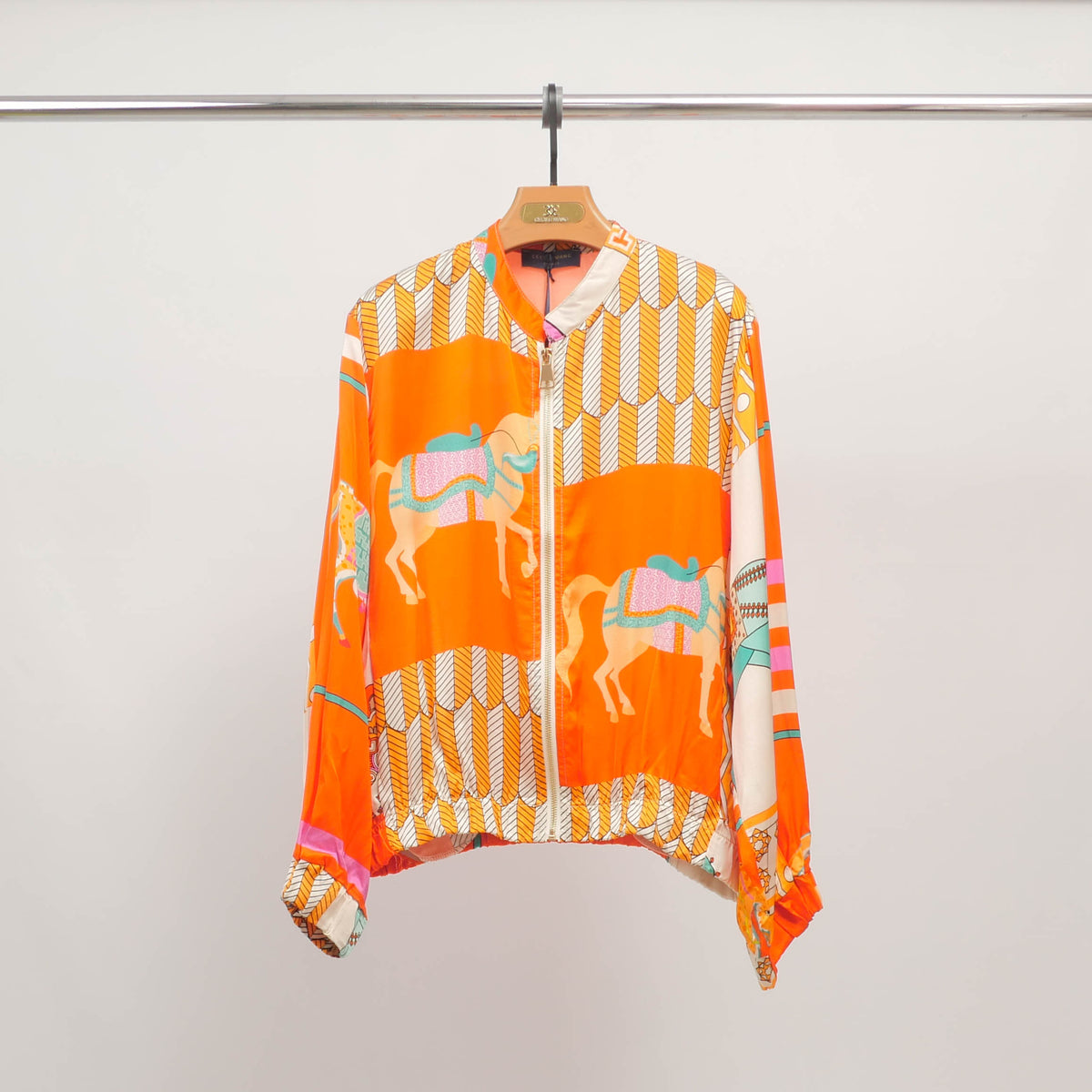 Horse print viscose silk jacket kd8772vs 2