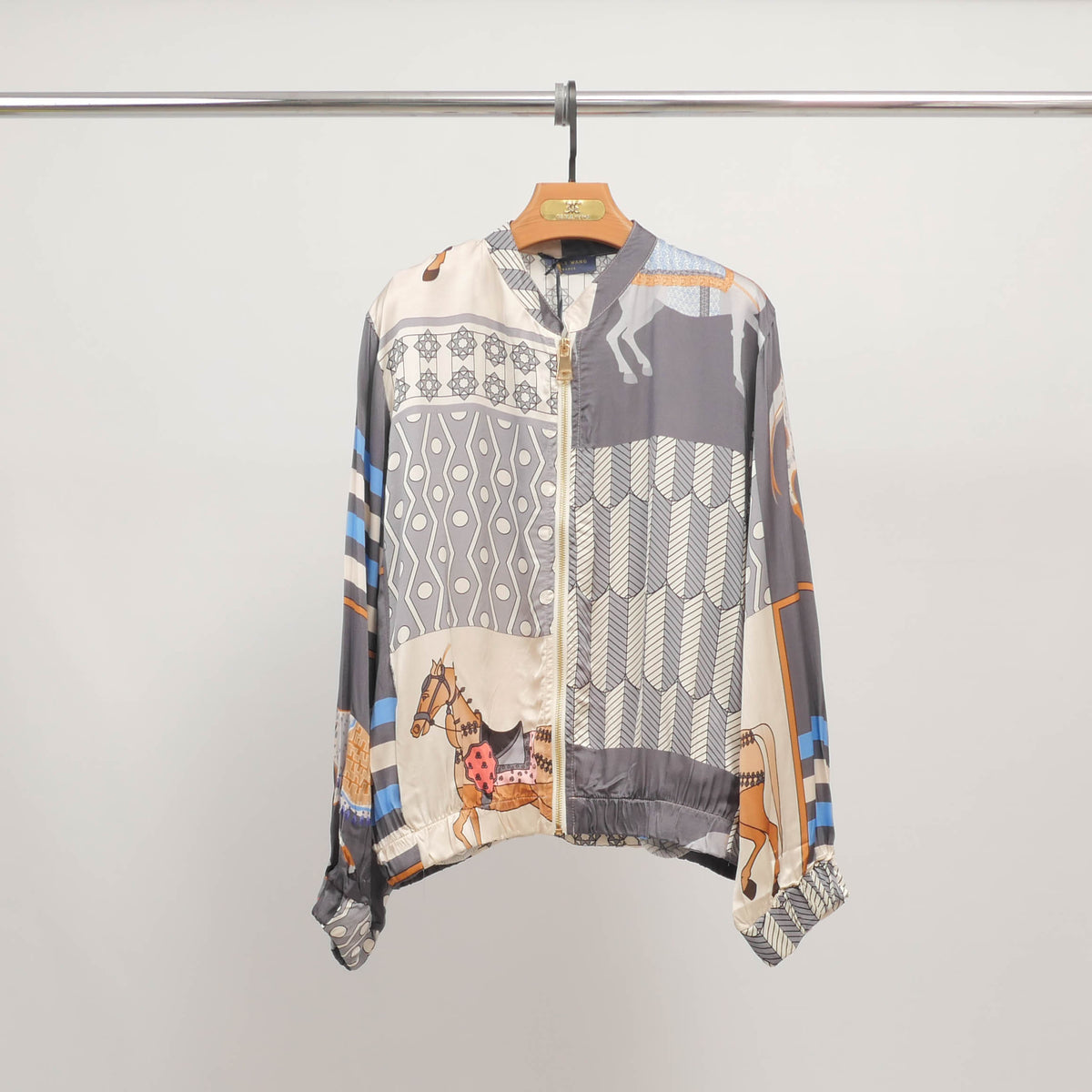 Horse print viscose silk jacket kd8772vs 2