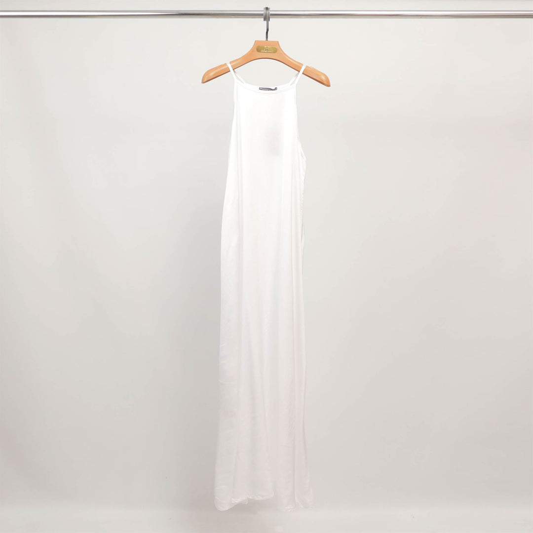 Long viscose dress with thin straps DB13772VS