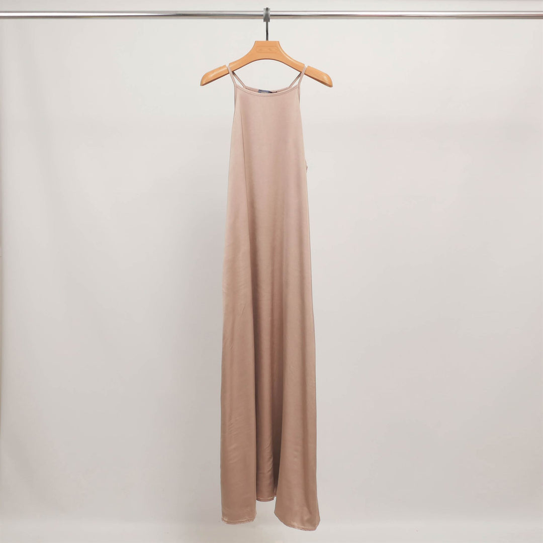 Long viscose dress with thin straps DB13772VS