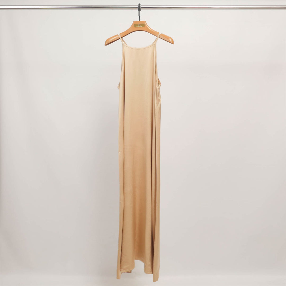 Long viscose dress with thin straps DB13772VS