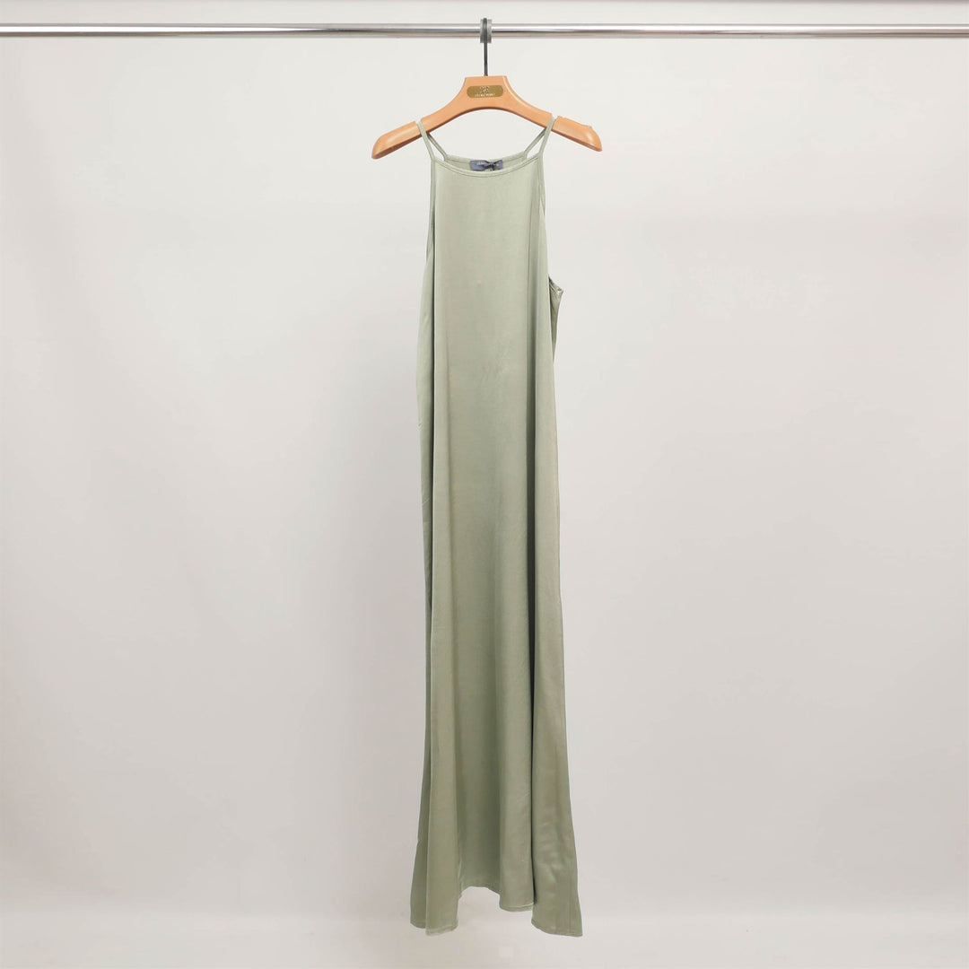 Long viscose dress with thin straps DB13772VS