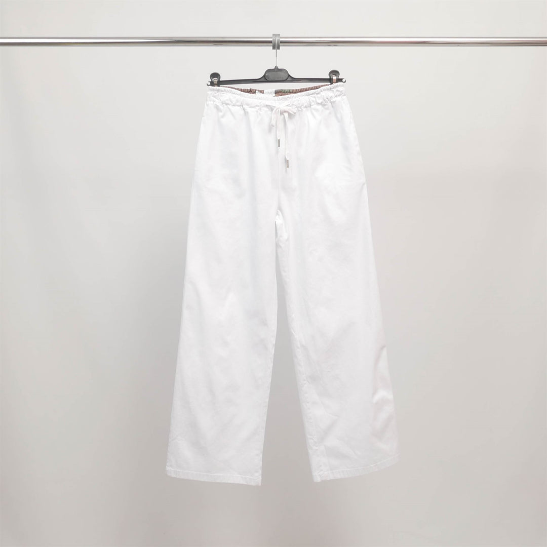 Straight-leg stretch cotton trousers CVA825149