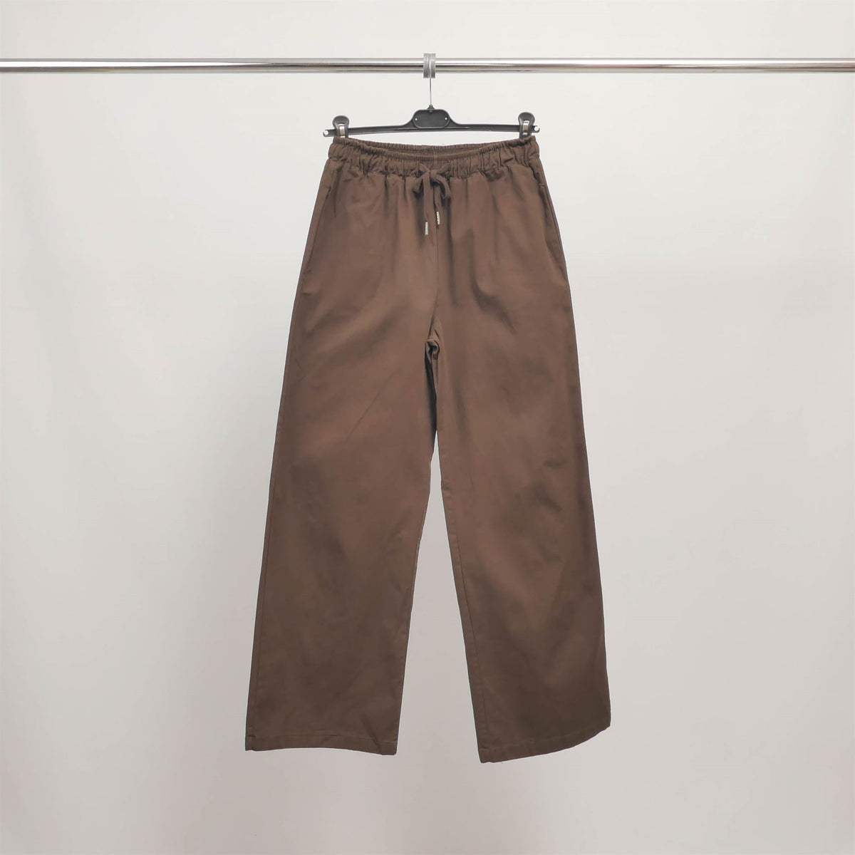 Straight leg stretch cotton trousers cva825149