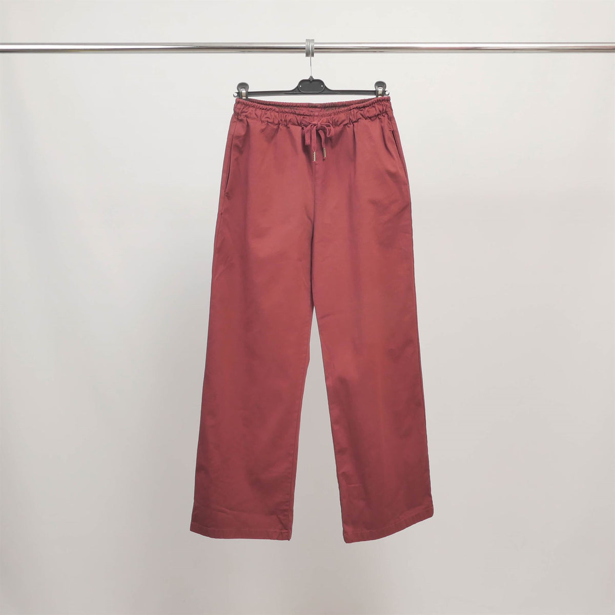 Straight leg stretch cotton trousers cva825149