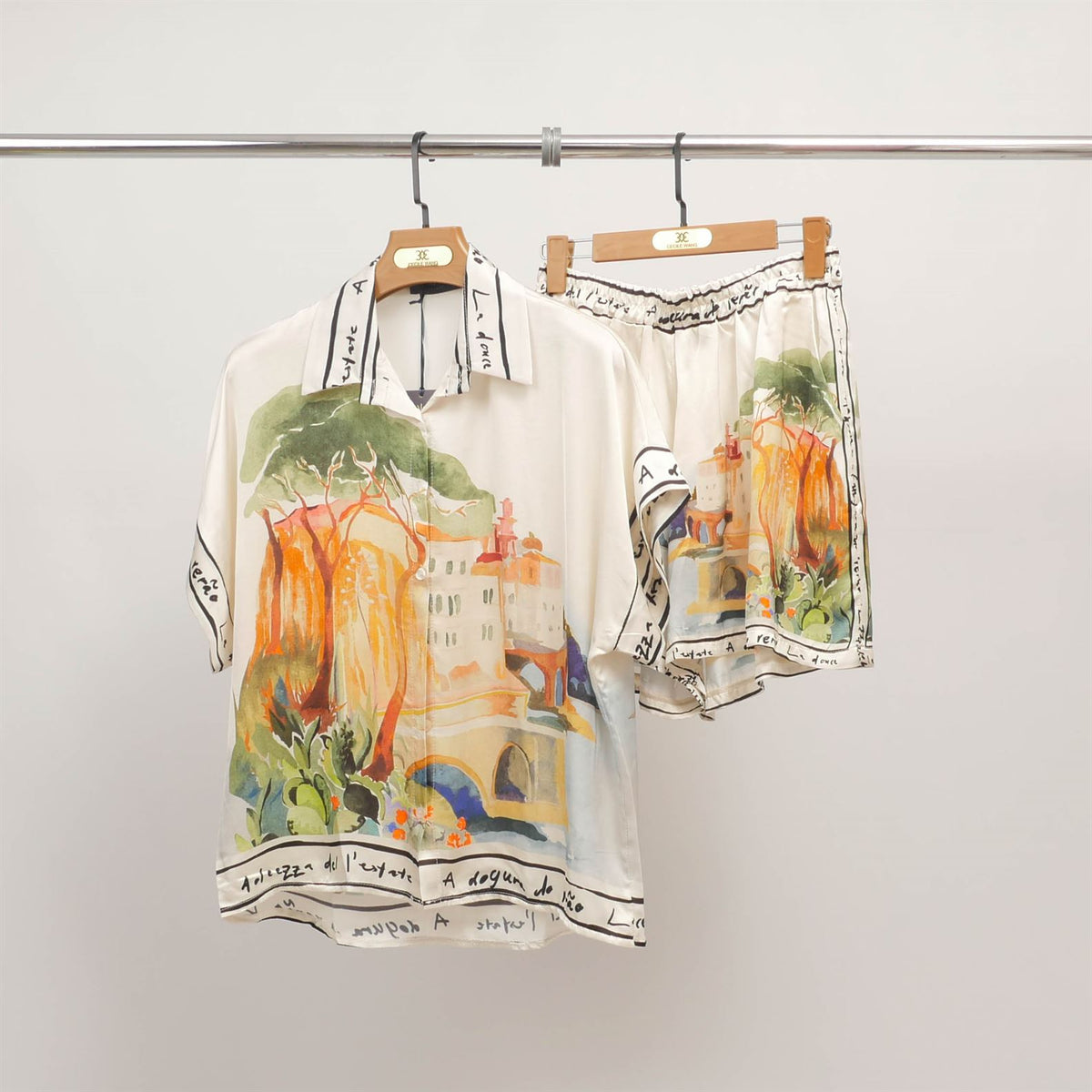 Landscape print shorts kd9121vs