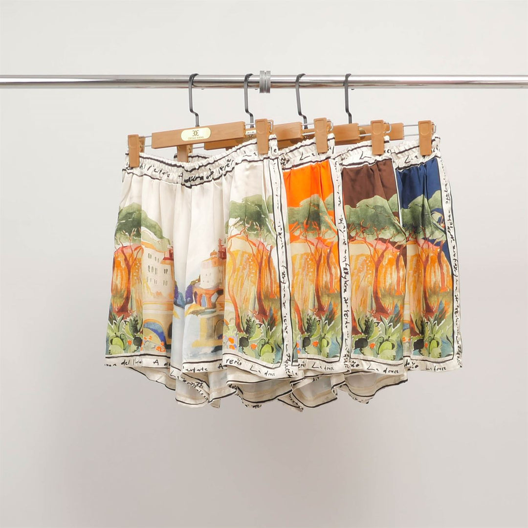 Landscape print shorts KD9121VS