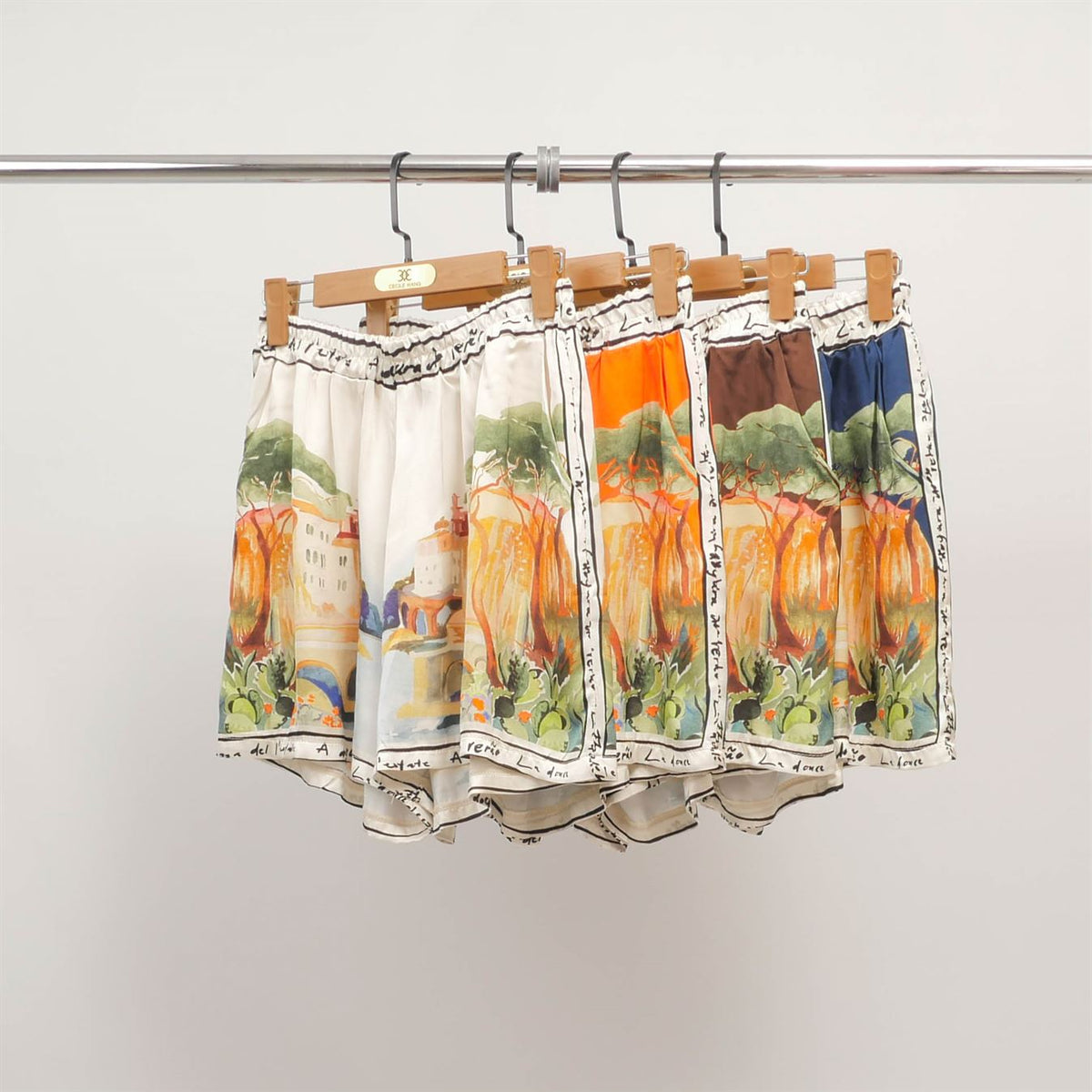 Landscape print shorts kd9121vs